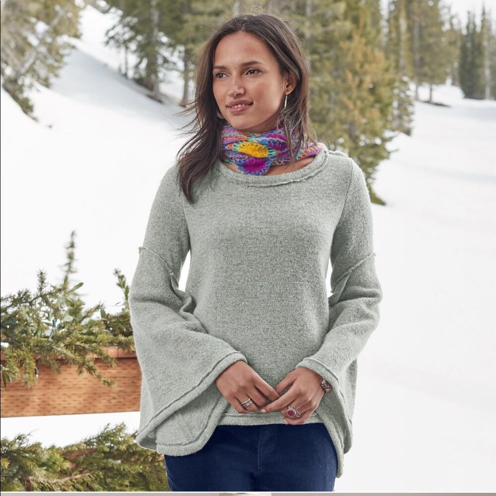 SUNDANCE: Pearl Bell Sleeve Sweater